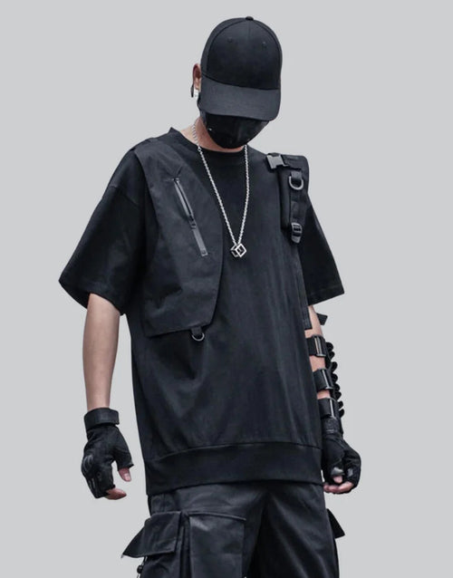 shop and buy Techwear Chest Zip T-Shirt