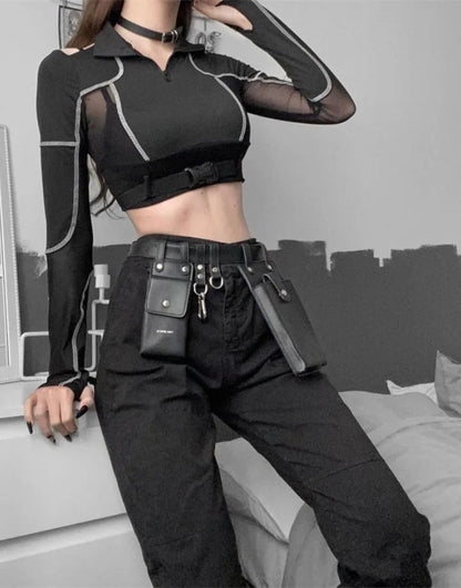 shop and buy Black Lotus Techwear Vest for Women