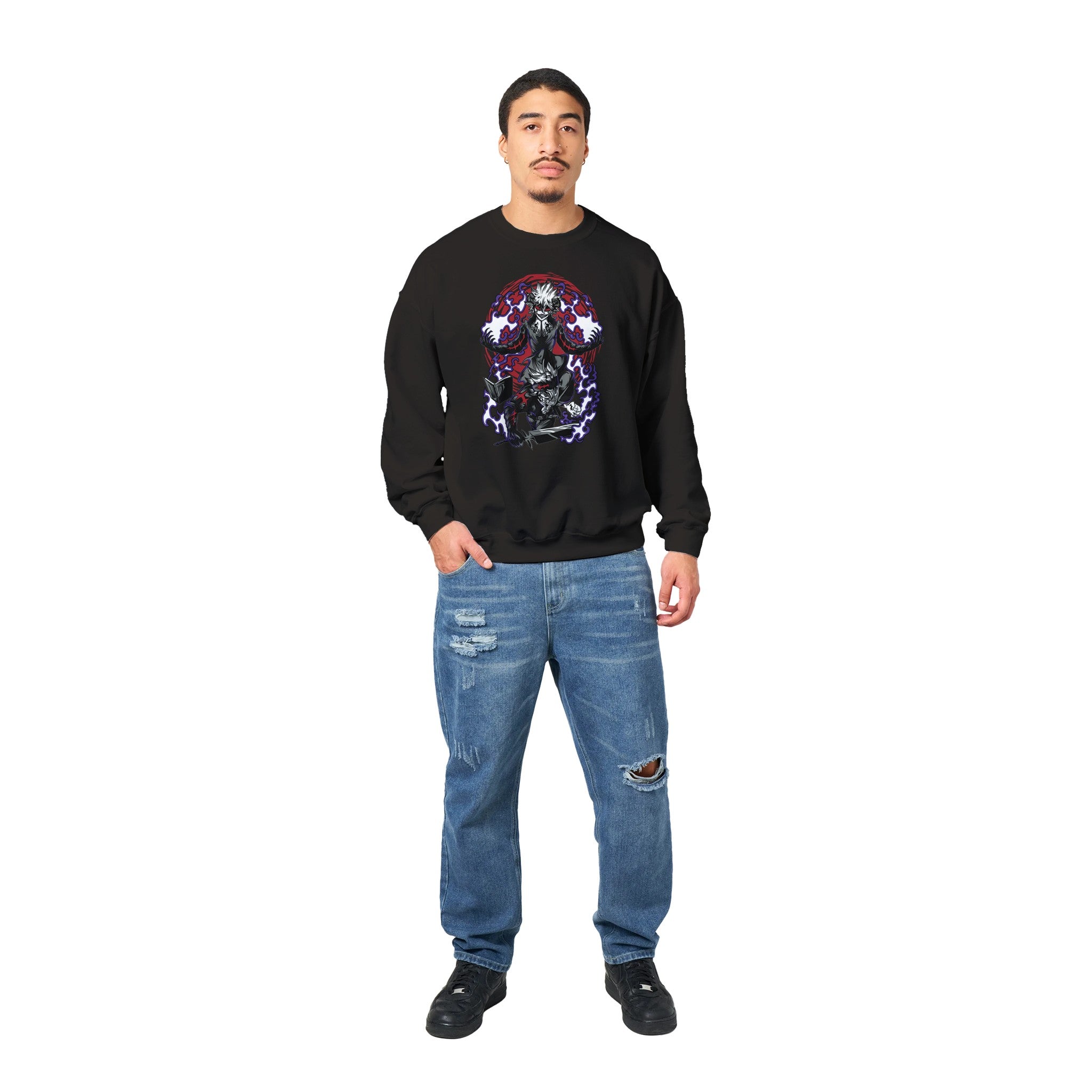 shop and buy black clover anime clothing asta sweatshirt/jumper/longsleeve