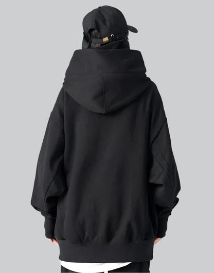 shop and buy high collar cotton hoodie