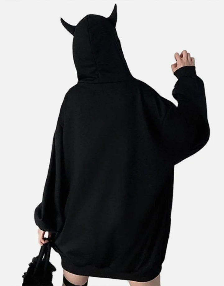 shop and buy Kurayami 闇 Horned Hoodie