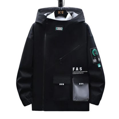 White n Black Techwear Jacket