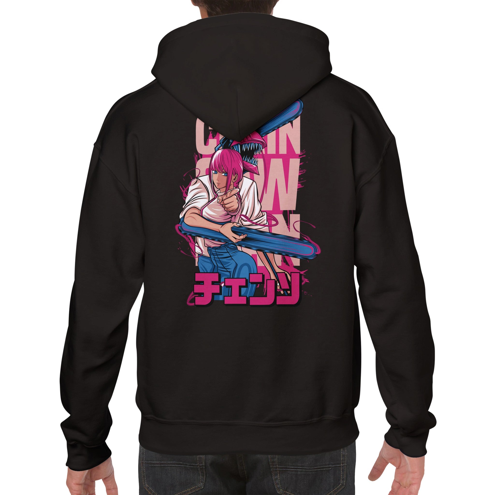 shop and buy chainsaw man anime clothing denji and makima hoodie