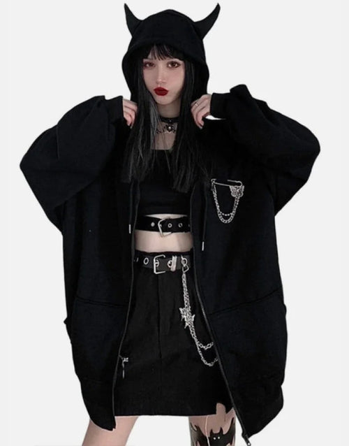 shop and buy Kurayami 闇 Horned Hoodie