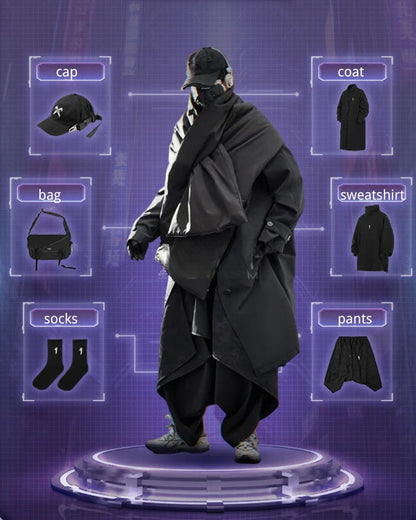 shop and buy techwear simple cape jacket