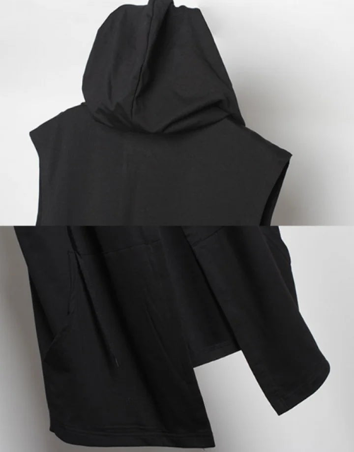 Black Sleeveless Jacket