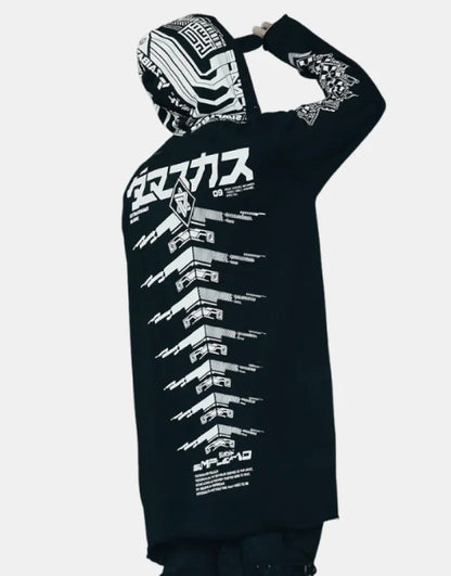 shop and buy KAGE.09 (影) – Shadow.09 Cyperpunk Hoodie