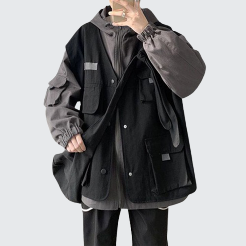 shop and buy Layered Cargo Jacket