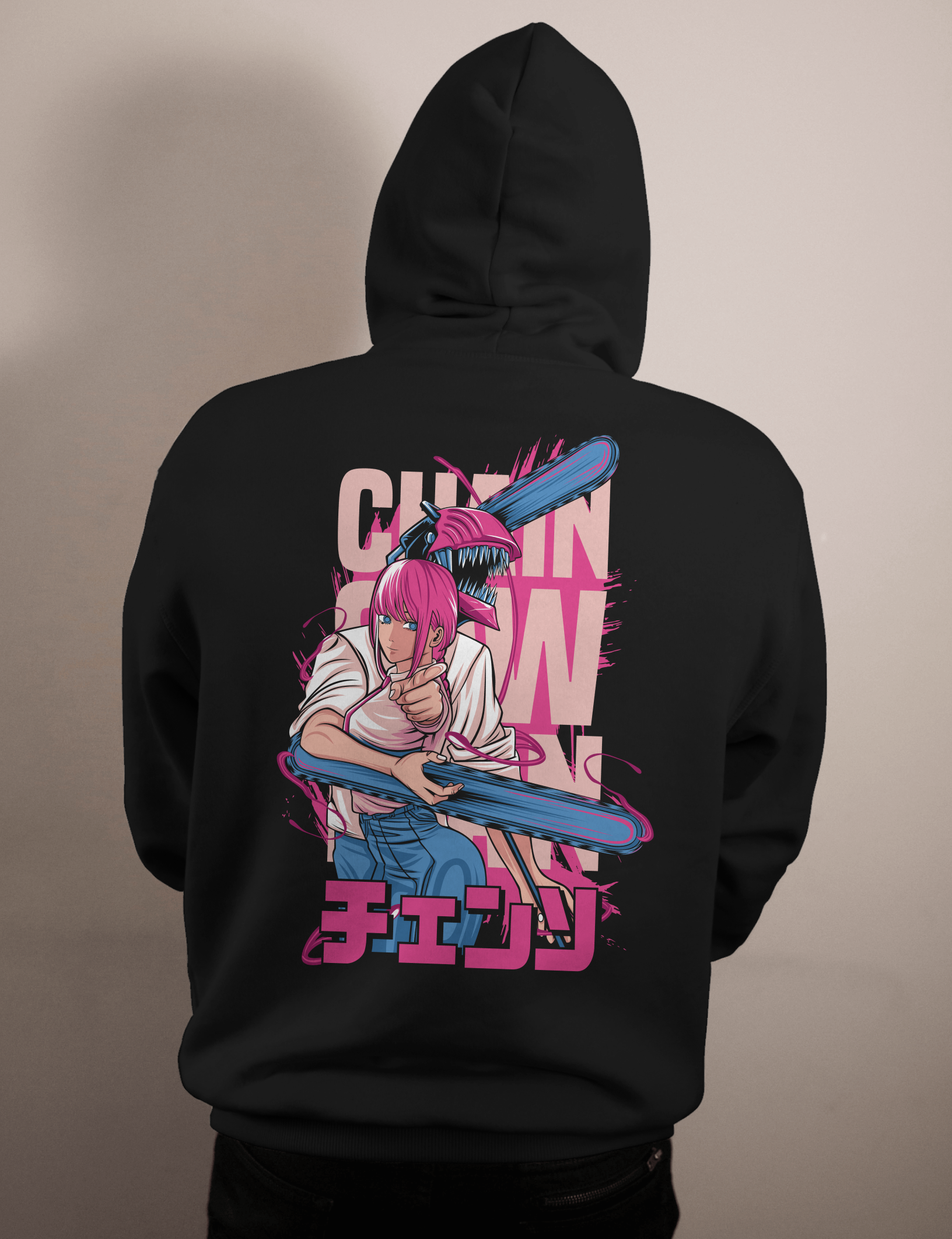 shop and buy chainsaw man anime clothing denji and makima hoodie