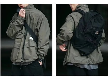 shop and buy Cargo Pocket Streetwear Jacket in green