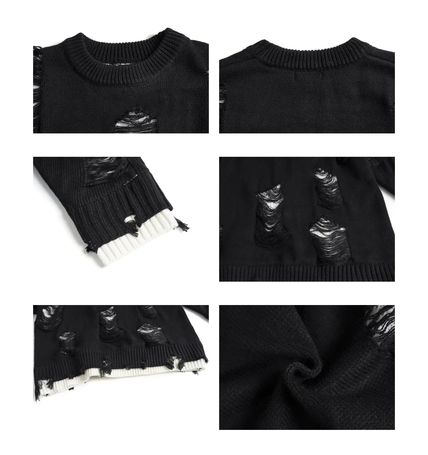 shop and buy Torn Realm Ripped Sweater 