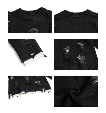 shop and buy Torn Realm Ripped Sweater 