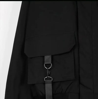 shop and buy Zip Up Cargo Jacket with Straps