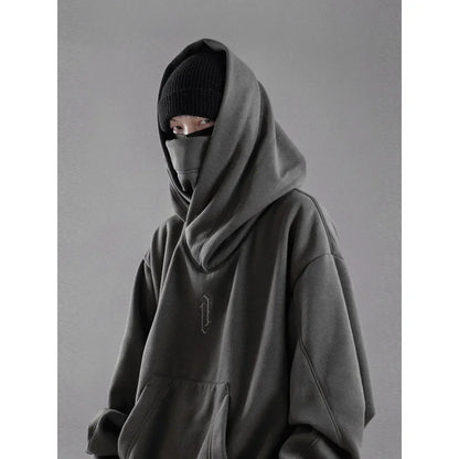 shop and buy high collar cotton hoodie