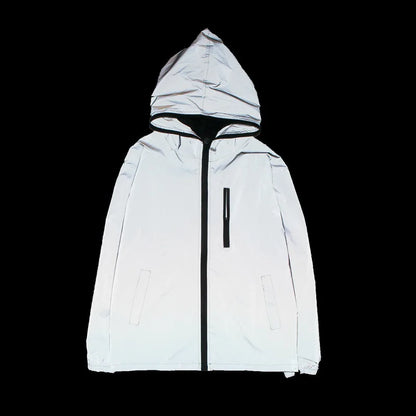 shop and buy reflective streetwear jacket windbreaker