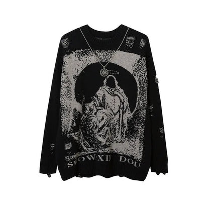 shop and buy Sanctum Decay Ripped Sweatshirt