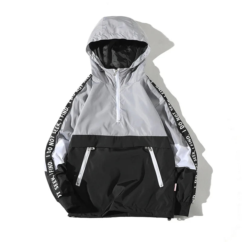 shop and buy Windbreaker Bomber Jacket in grey