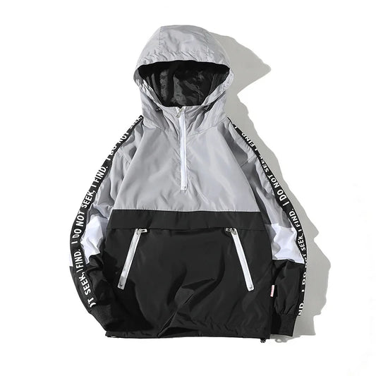 shop and buy Windbreaker Bomber Jacket in grey
