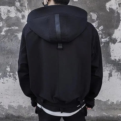 shop and buy techwear track jacket with straps