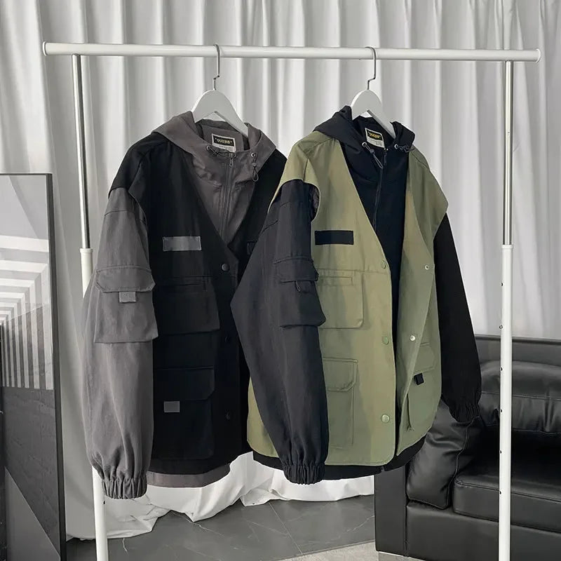 shop and buy Layered Cargo Jacket