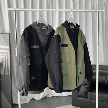 shop and buy Layered Cargo Jacket