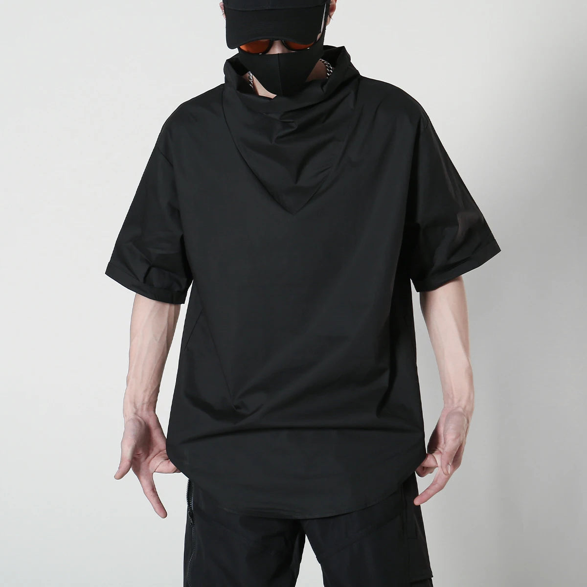 shop and buy Black Turtleneck T Shirt