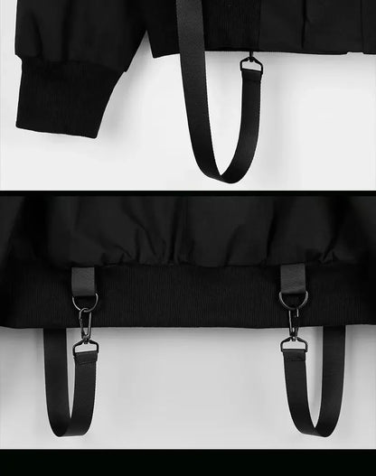 shop and buy Zip Up Cargo Jacket with Straps