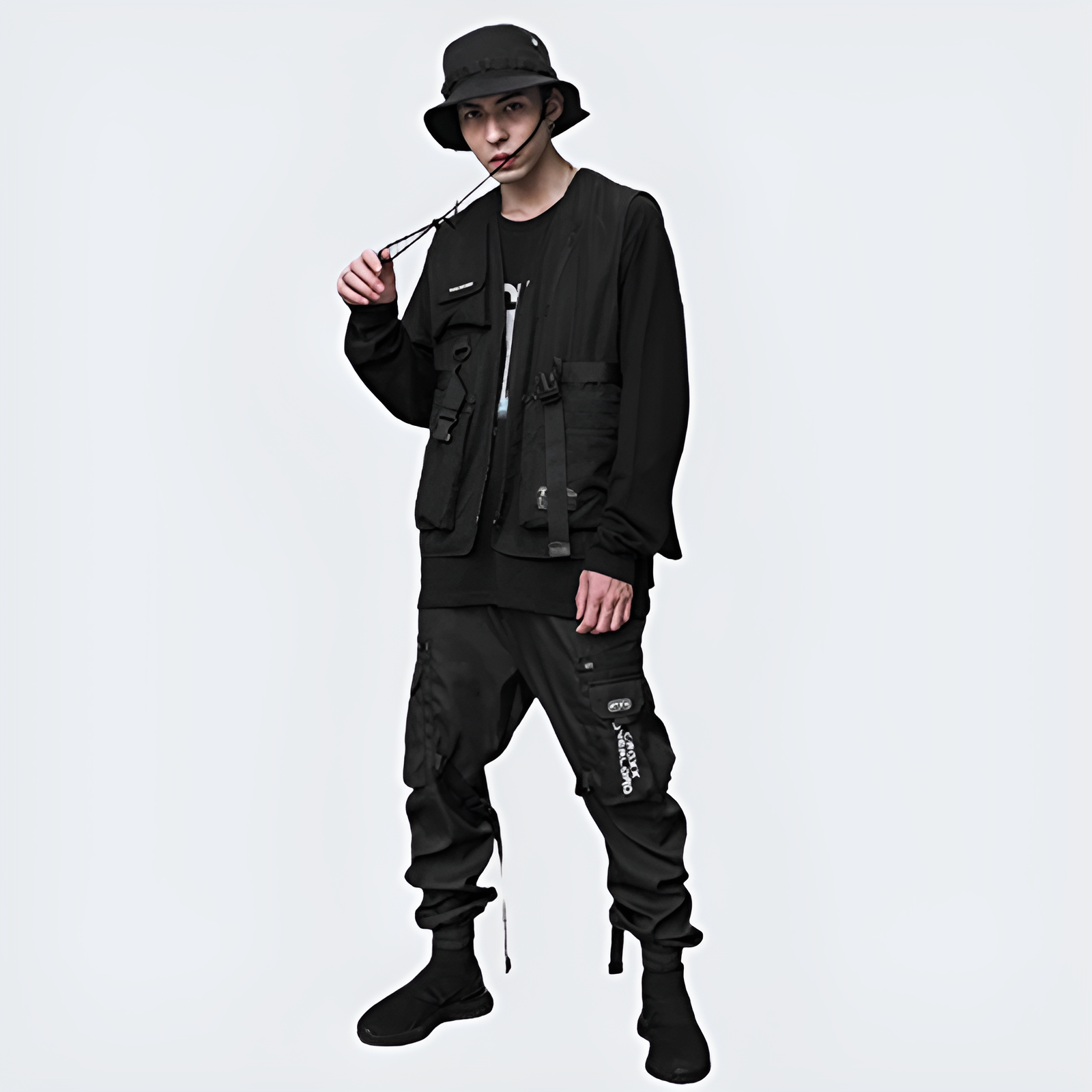 shop and buy Sleeveless Cargo Jacket Vest