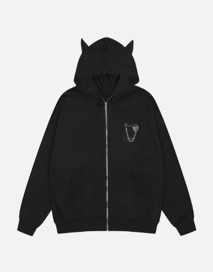 shop and buy Kurayami 闇 Horned Hoodie
