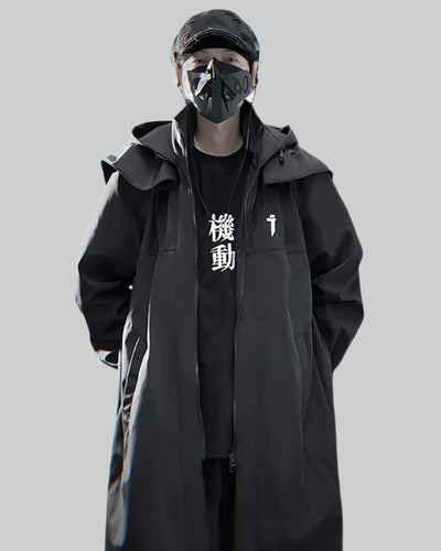 shop and buy double zip cargo longline jacket