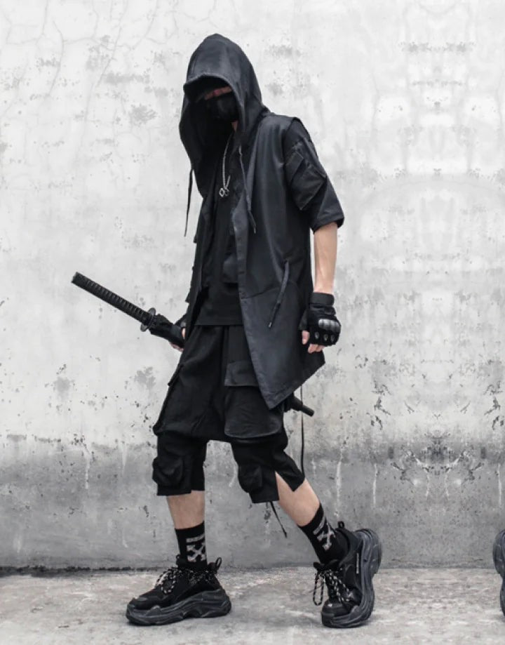 Black Sleeveless Jacket
