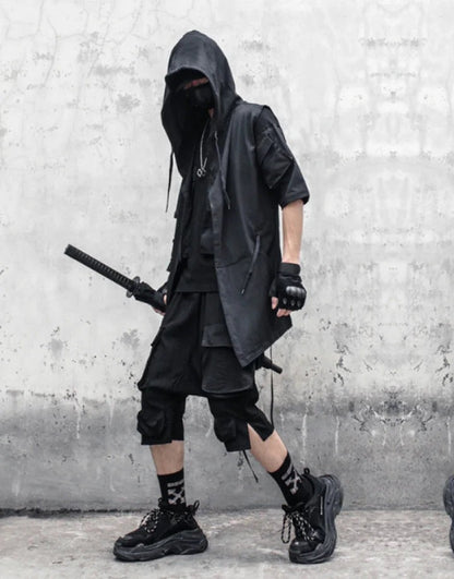 Black Sleeveless Jacket