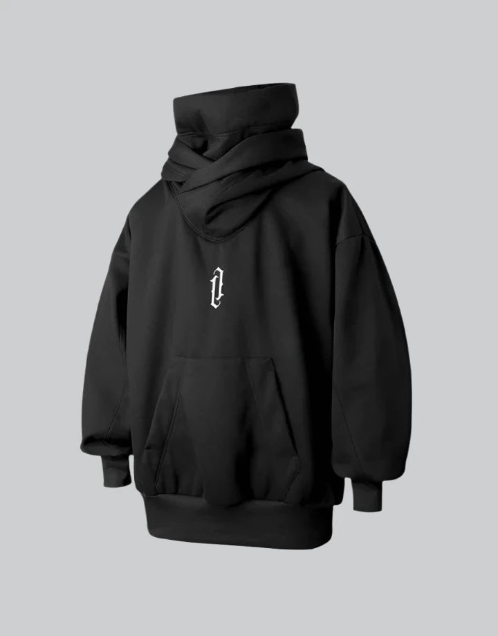 shop and buy high collar cotton hoodie