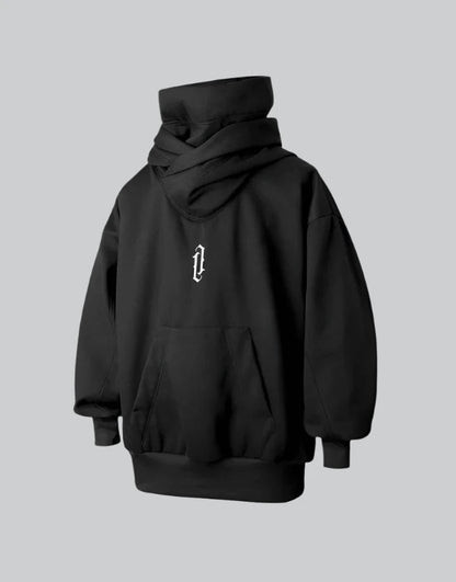shop and buy high collar cotton hoodie