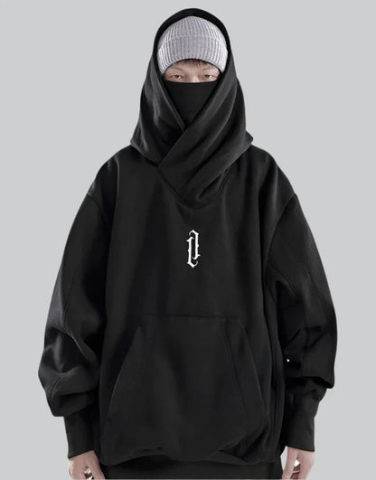 shop and buy high collar cotton hoodie