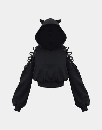 shop and buy Kuroneko Kikai Cat Ear Hoodie for women