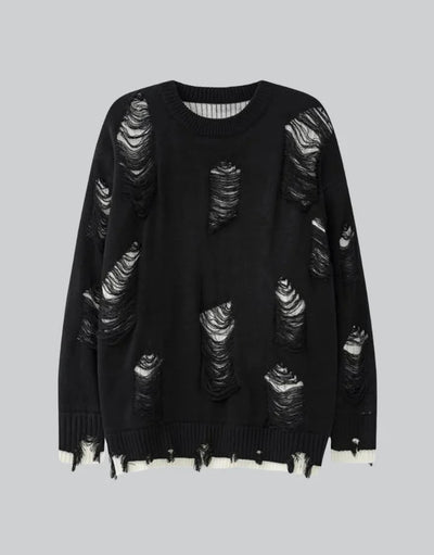 shop and buy Torn Realm Ripped Sweater 
