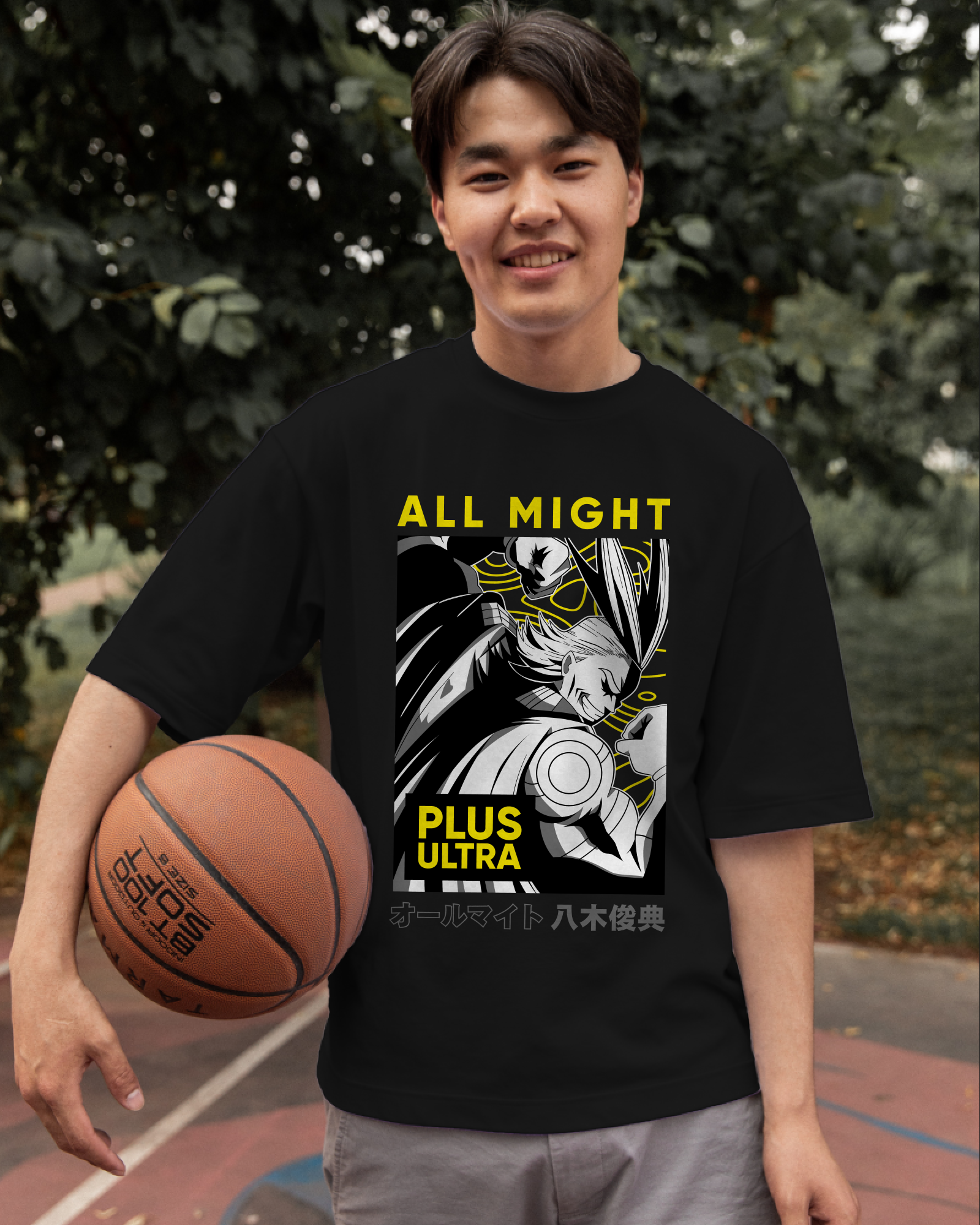 shop and buy my hero academia clothing all might t-shirt